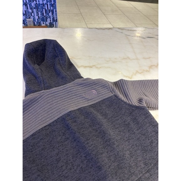 North Face Women's Size Small Full-zip Fleece Hoodie Amazing Condition Gray - Picture 5 of 12